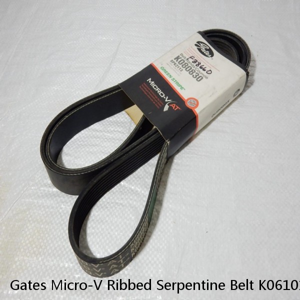Gates Micro-V Ribbed Serpentine Belt K061010 6PK2567 Missing Sleeve Made in USA